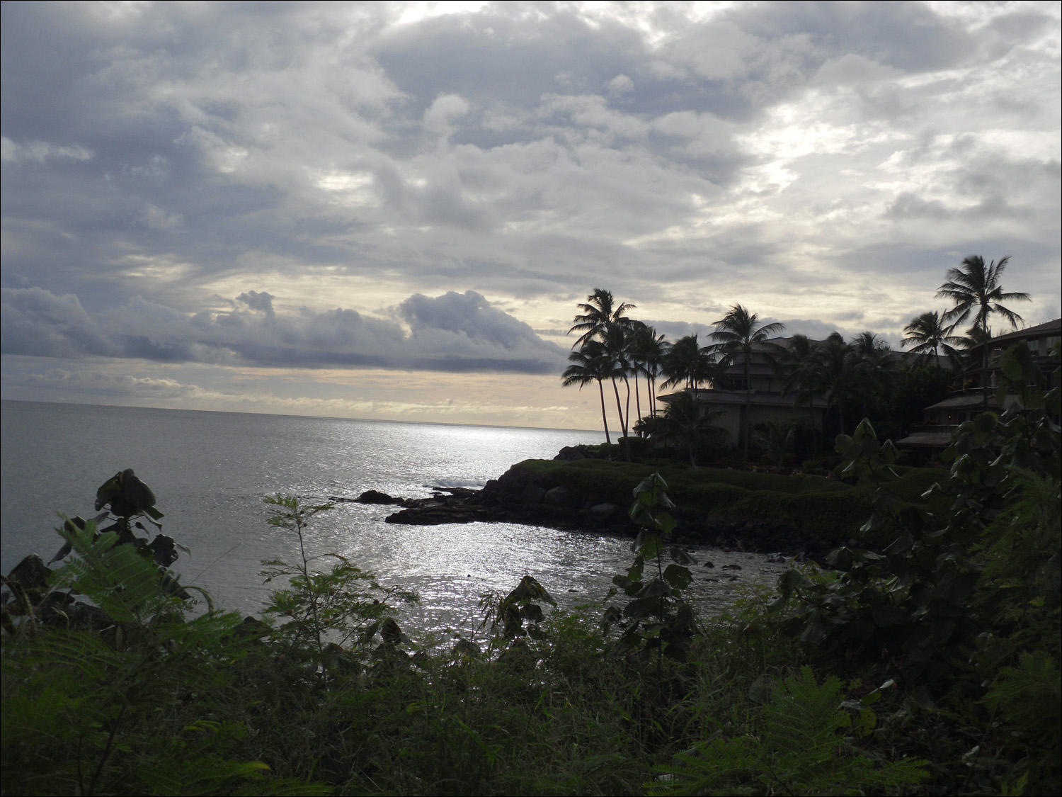 View of Whalers Cove Resort across Hanakaape Bay